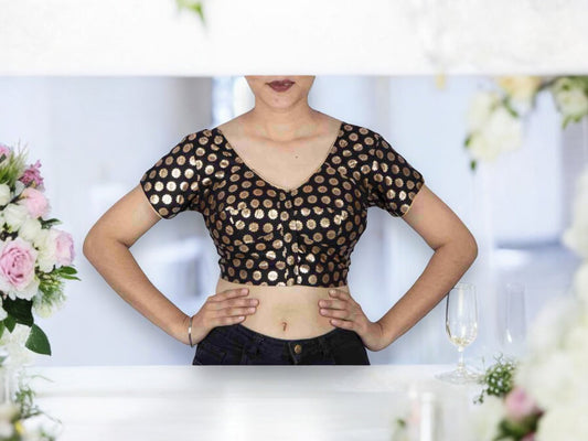 TRADITIONAL READY MADE BLOUSE FOR SAREE – ETHNIC WEAR FOR WOMEN - 10E4