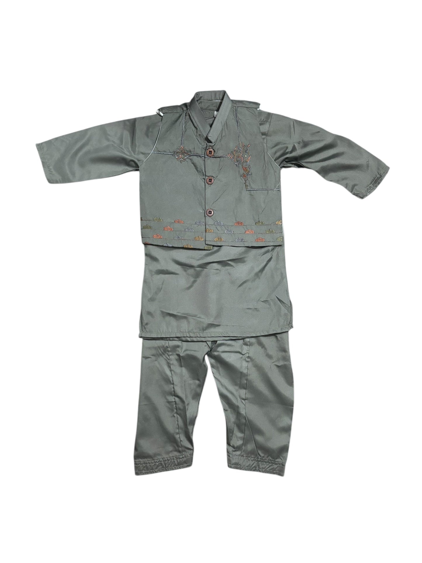 TRADITIONAL KURTA, PAJAMA AND COAT SET FOR BOYS - ETHNIC WEAR- 304