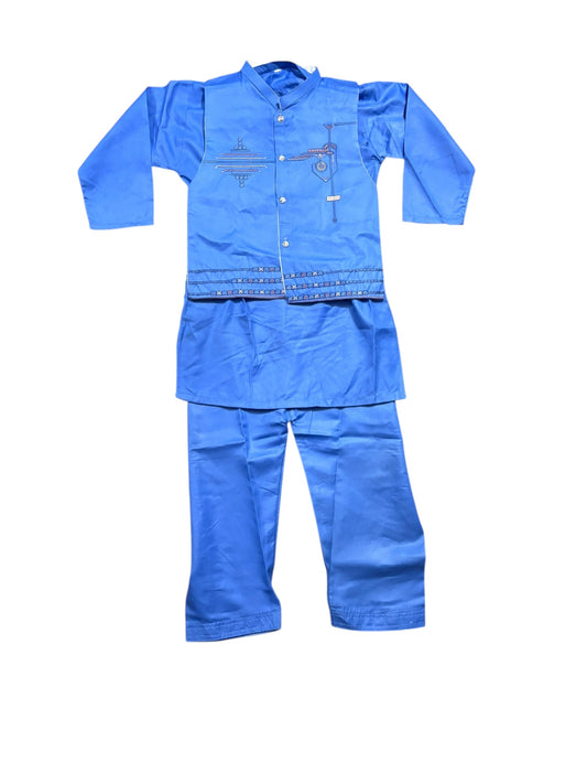 TRADITIONAL KURTA, PAJAMA AND COAT SET FOR BOYS - ETHNIC WEAR- 306