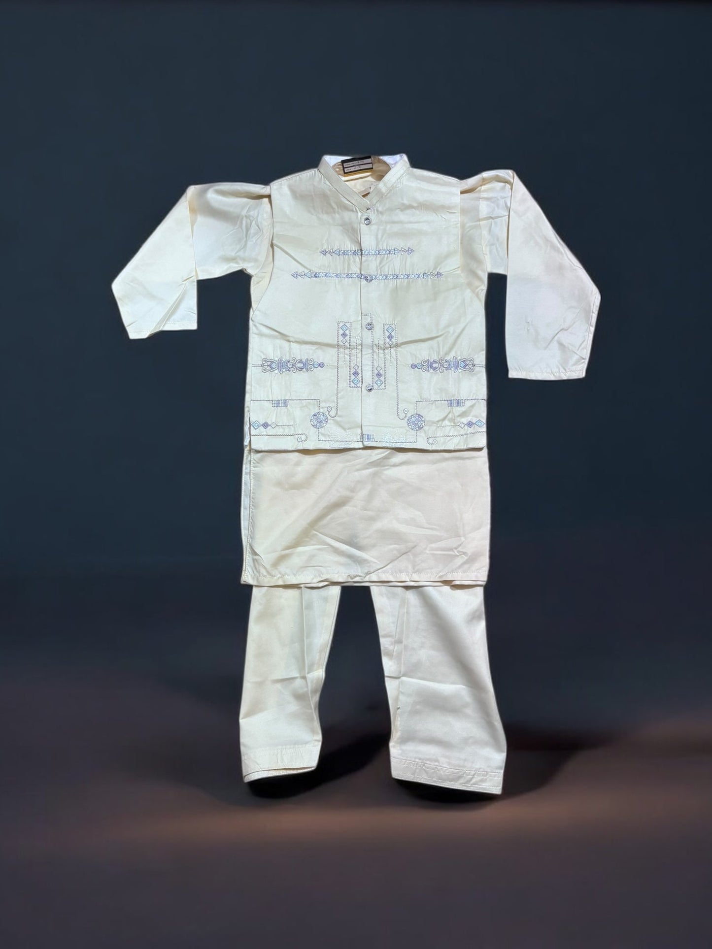 TRADITIONAL KURTA, PAJAMA AND COAT SET FOR BOYS - ETHNIC WEAR- 310