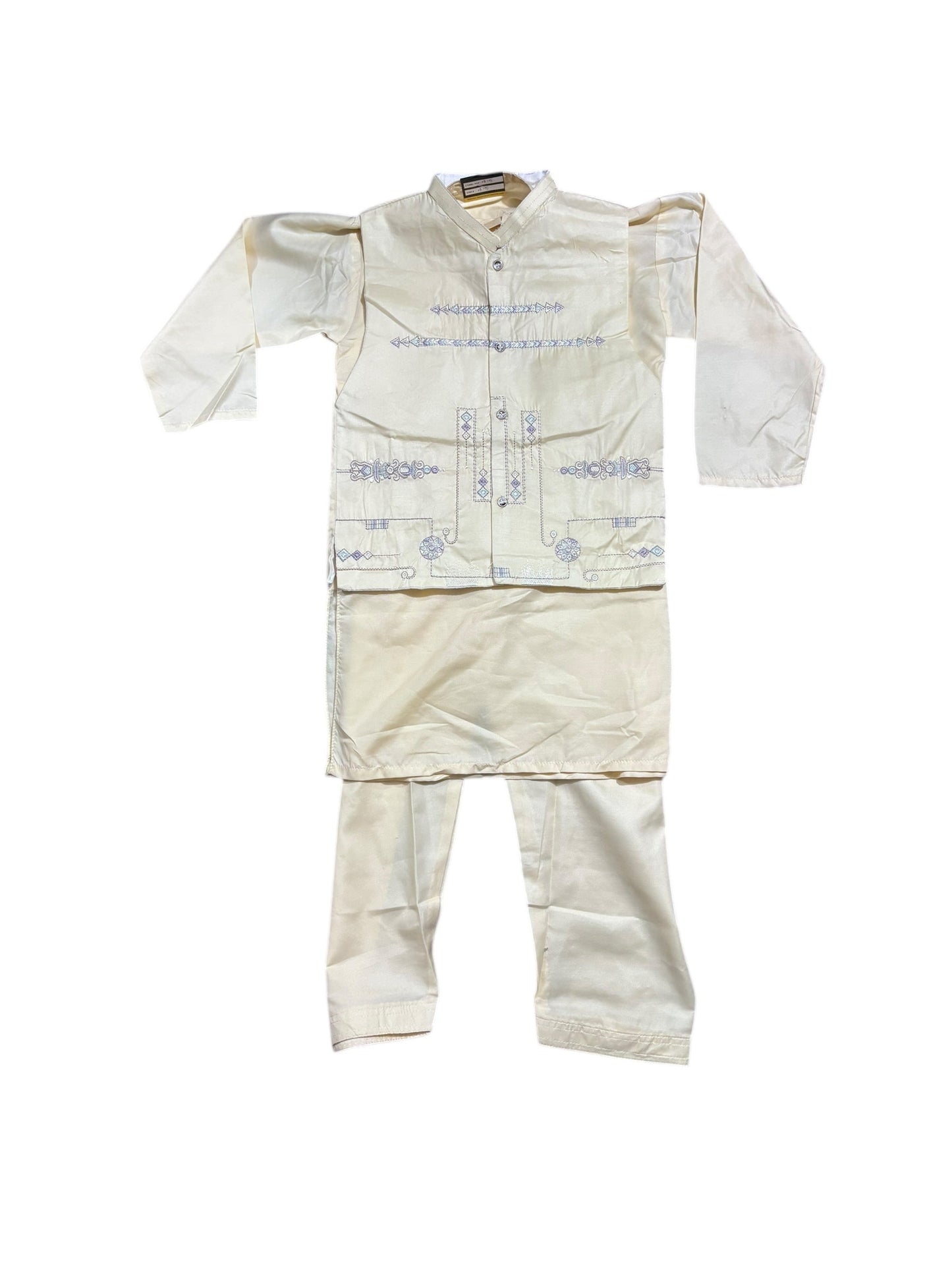 TRADITIONAL KURTA, PAJAMA AND COAT SET FOR BOYS - ETHNIC WEAR- 310