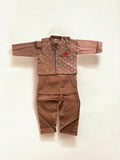 TRADITIONAL KURTA, PAJAMA AND COAT SET FOR BOYS - ETHNIC WEAR- 313