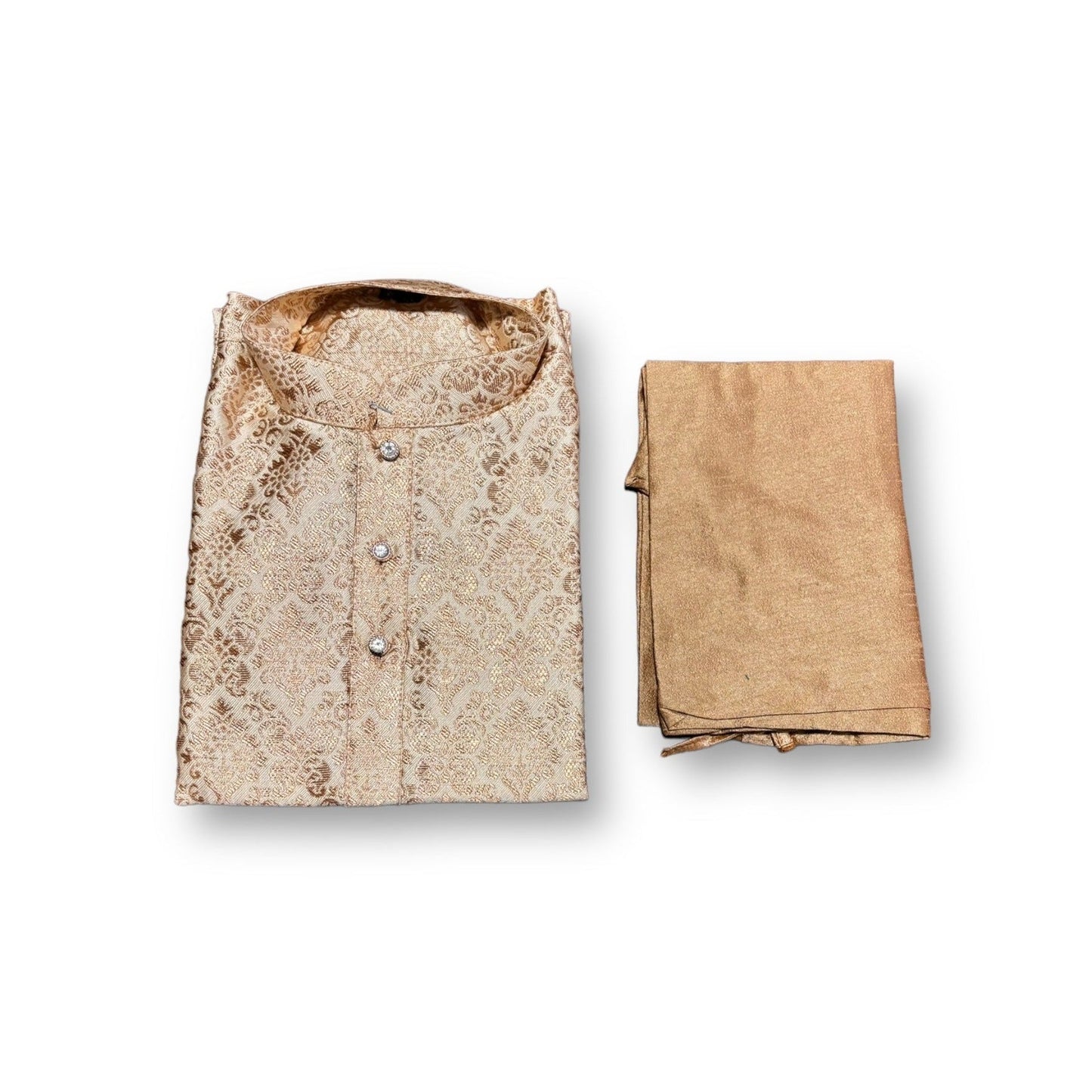 TRADITIONAL - BOYS GOLDEN KURTA PAJAMA - 6351