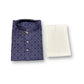 TRADITIONAL BOYS NAVY BLUE PRINTED KURTA PAJAMA - 6441