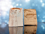 TRADITIONAL BOYS OFF WHITE SILK KURTA PAJAMA - 6326