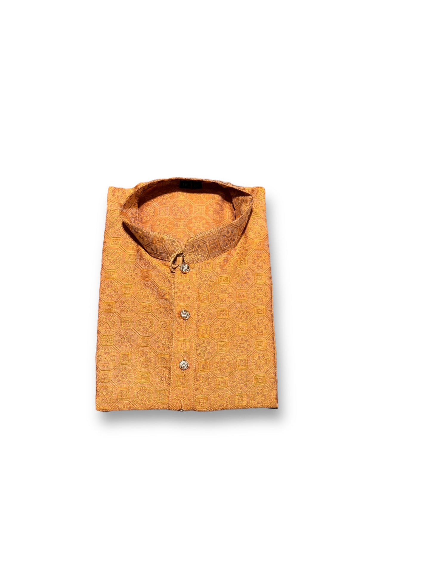 TRADITIONAL BOYS PEACH KURTA PAJAMA SET - 6411
