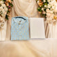 TRADITIONAL BOYS SKY BLUE PRINTED KURTA PAJAMA - 6428