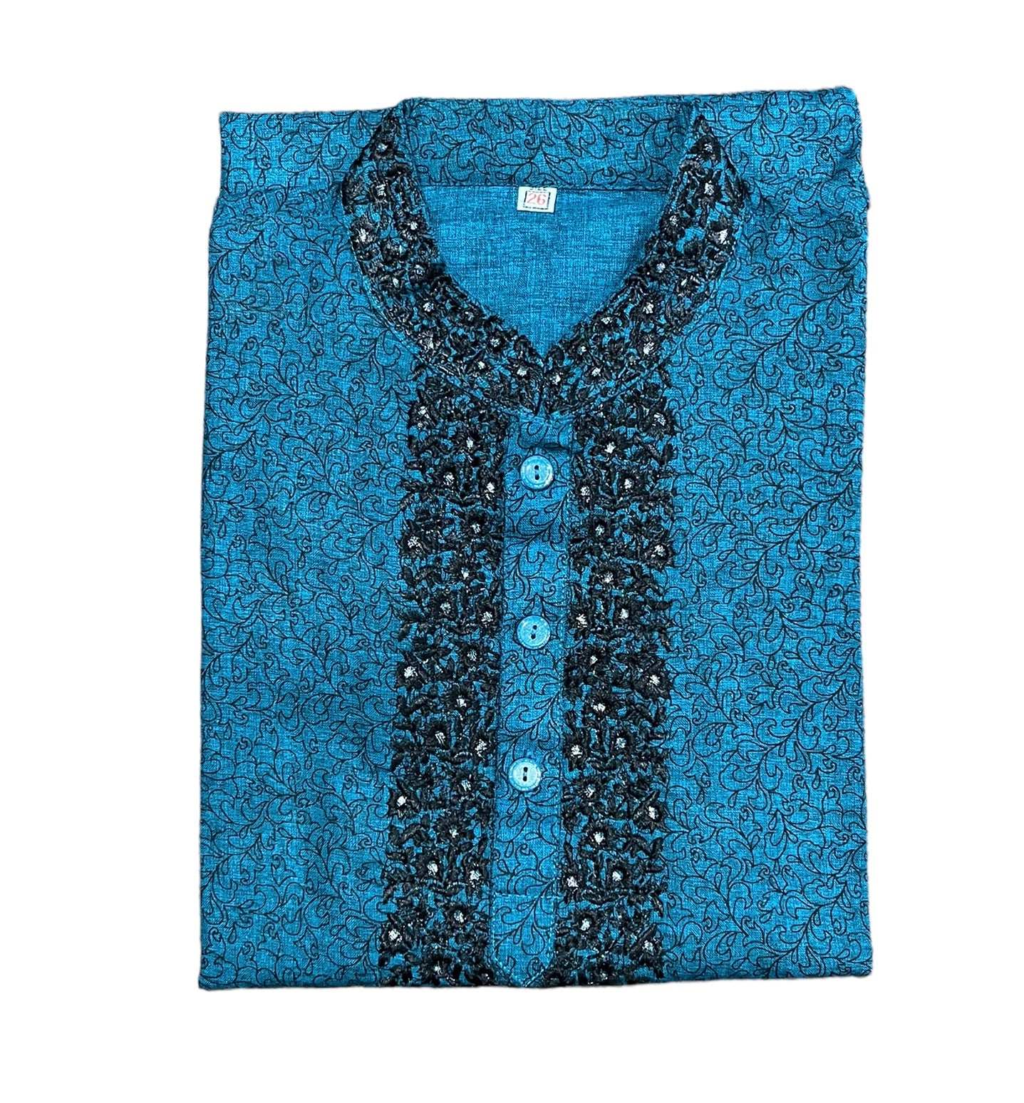 TRADITIONAL BLUE BOYS COTTON KURTA - ETHNIC WEAR 05
