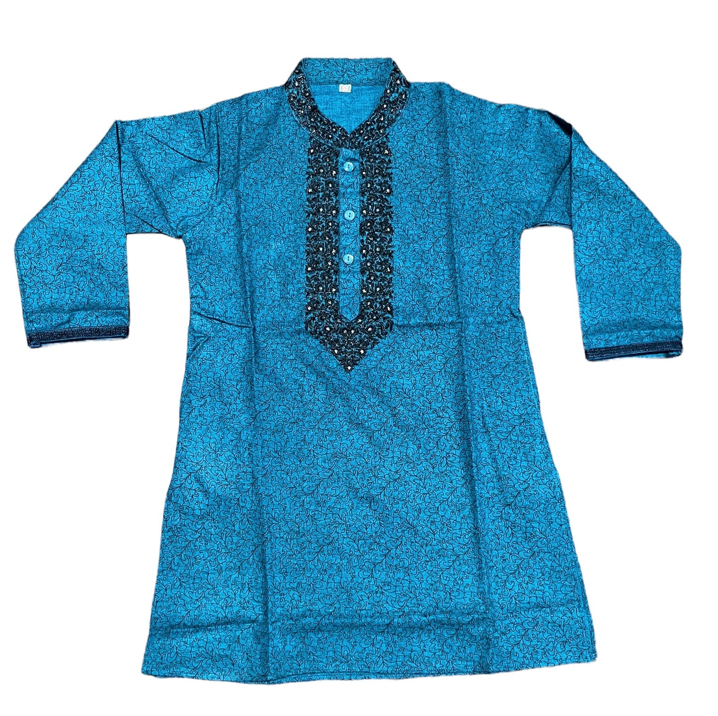 TRADITIONAL BLUE BOYS COTTON KURTA - ETHNIC WEAR 05