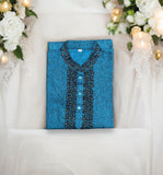 TRADITIONAL BLUE BOYS COTTON KURTA - ETHNIC WEAR 05