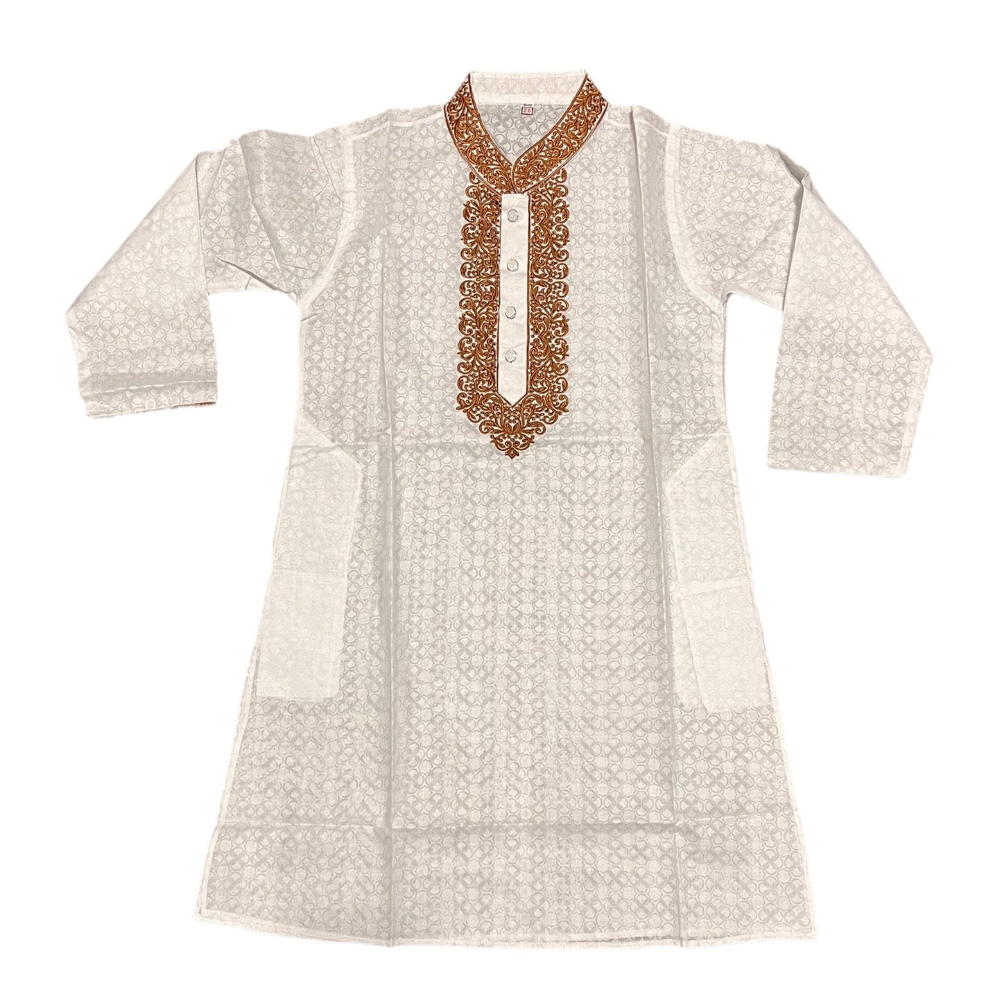 TRADITIONAL WHITE CLASSIC COMFORT: BOYS COTTON KURTA - 09