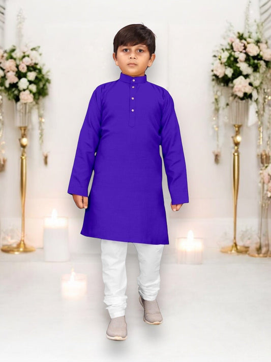 TRADITIONAL BOYS COTTON KURTA PAYJAMA SET - A