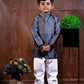 TRADITIONAL JACQUARD KIDS KURTA PAJAMA SET - ETHNIC WEAR