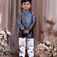 TRADITIONAL JACQUARD KIDS KURTA PAJAMA SET - ETHNIC WEAR