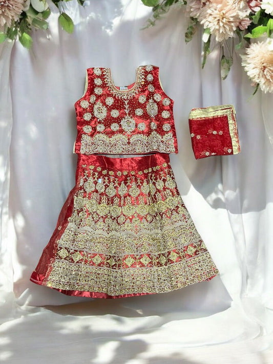 TRADITIONAL GIRLS LEHENGA CHOLI SET – ETHNIC WEAR FOR KIDS-07