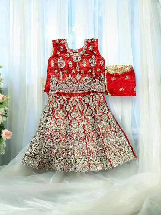TRADITIONAL GIRLS LEHENGA CHOLI SET – ETHNIC WEAR FOR KIDS-08