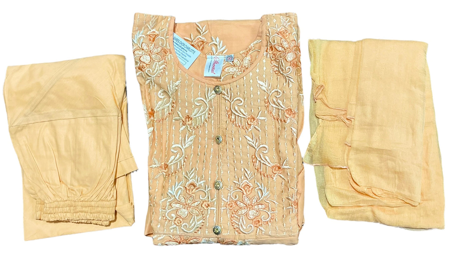TRADITIONAL COTTON SALWAR KAMEEZ SUIT FOR GIRLS - ETHNIC WEAR FOR KIDS - 03