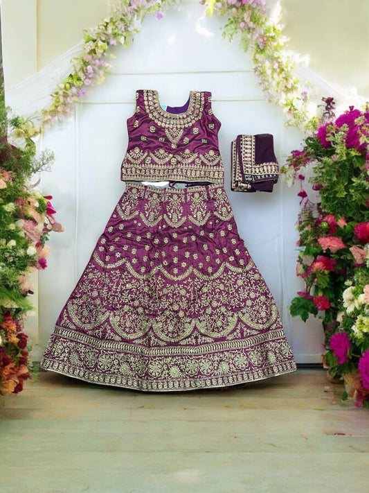 TRADITIONAL GIRLS LEHENGA CHOLI SET – ETHNIC WEAR FOR KIDS-024