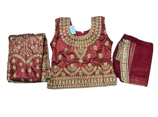 TRADITIONAL GIRLS LEHENGA CHOLI SET – ETHNIC WEAR FOR KIDS-027