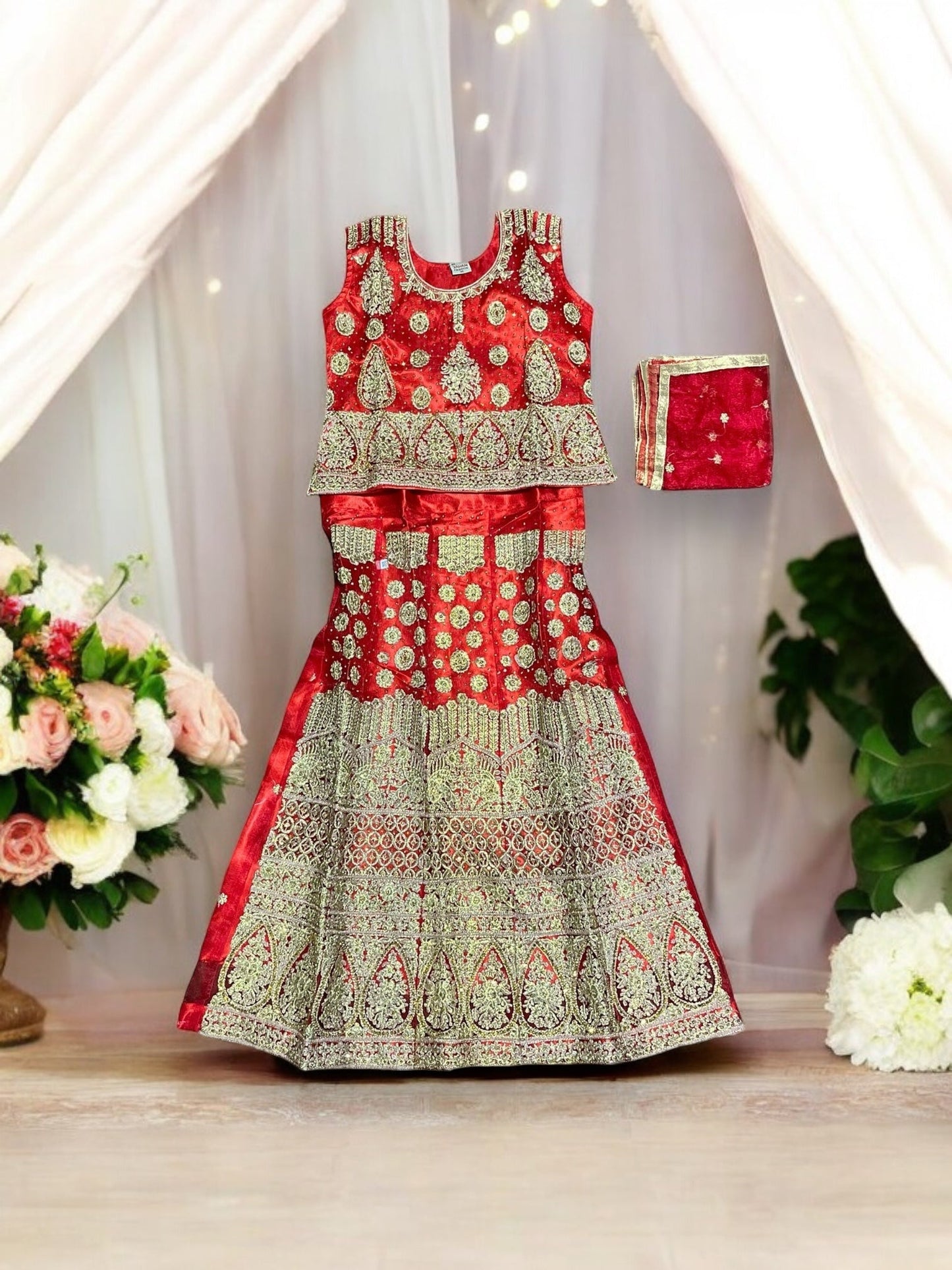 TRADITIONAL GIRLS LEHENGA CHOLI SET – ETHNIC WEAR FOR KIDS-06