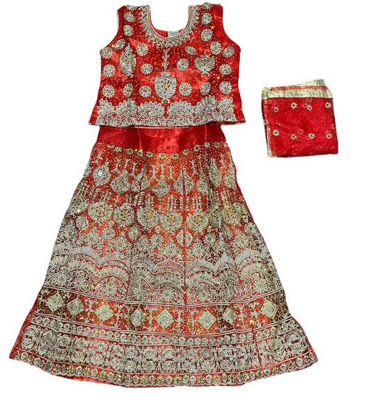 TRADITIONAL GIRLS LEHENGA CHOLI SET – ETHNIC WEAR FOR KIDS-012