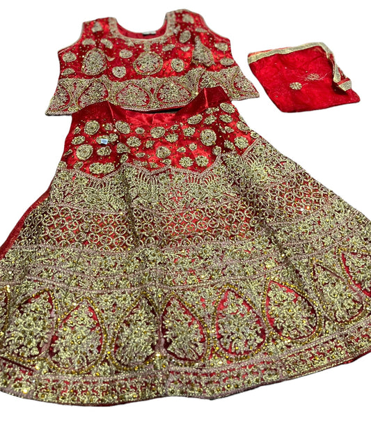 TRADITIONAL GIRLS LEHENGA CHOLI SET – ETHNIC WEAR FOR KIDS-015