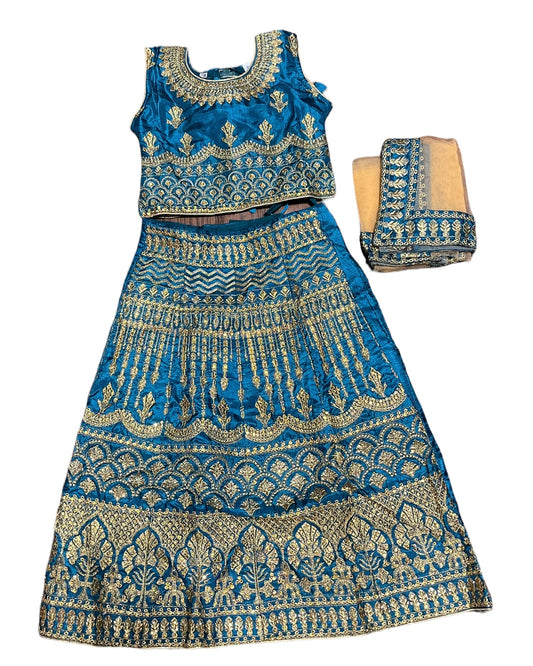 TRADITIONAL GIRLS LEHENGA CHOLI SET – ETHNIC WEAR FOR KIDS-017
