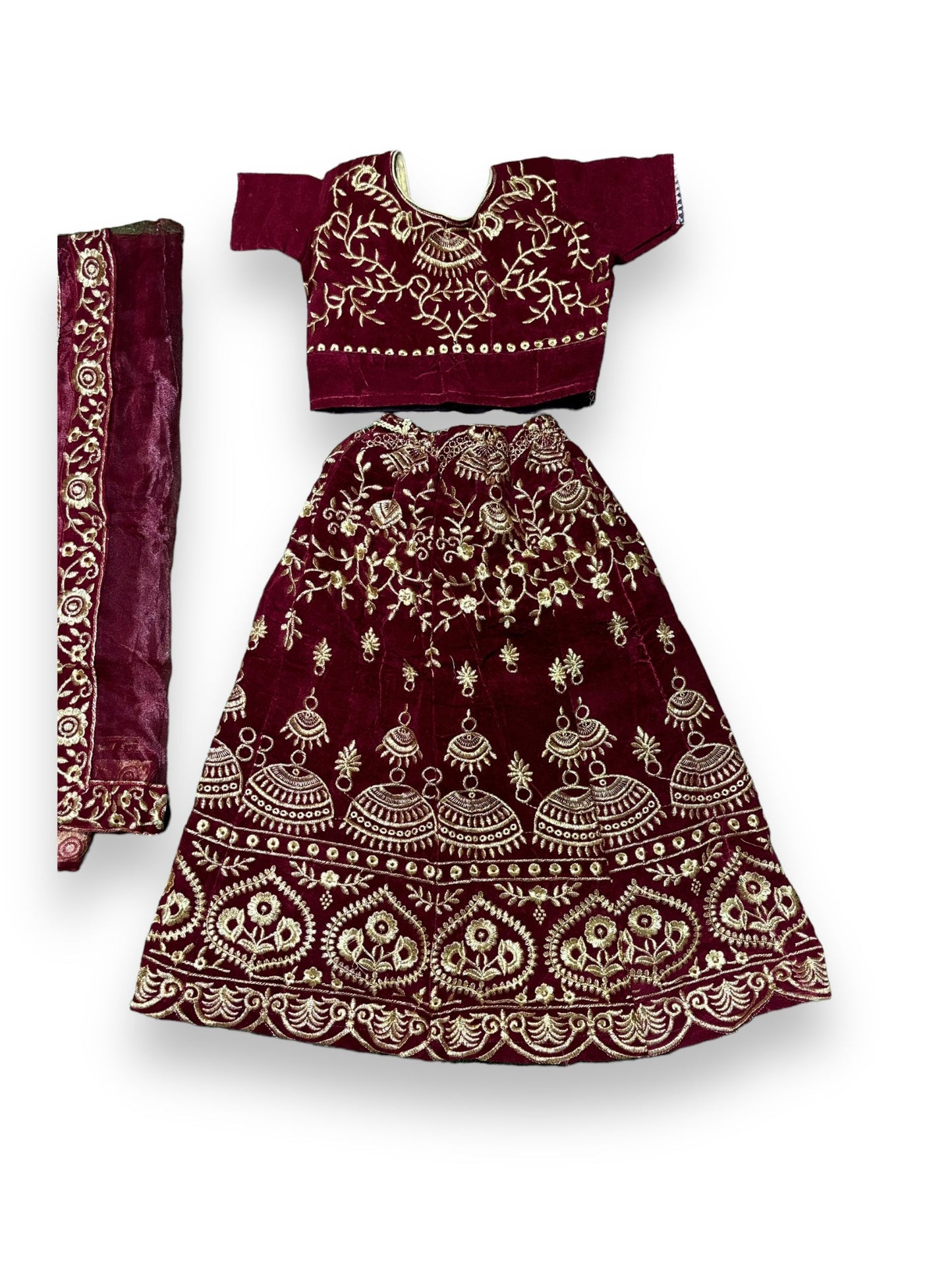 TRADITIONAL GIRLS LEHENGA CHOLI SET – ETHNIC WEAR FOR KIDS-033