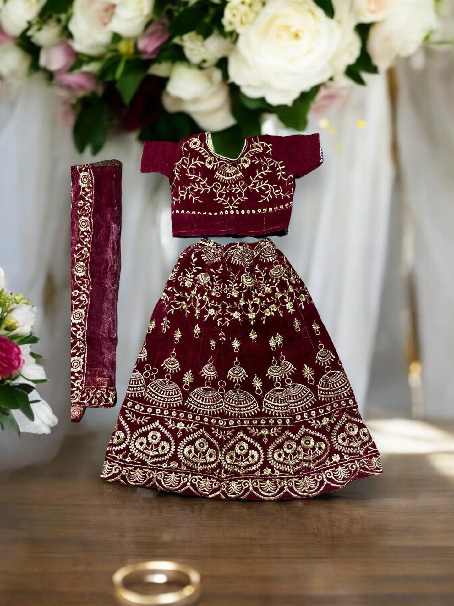 TRADITIONAL GIRLS LEHENGA CHOLI SET – ETHNIC WEAR FOR KIDS-033