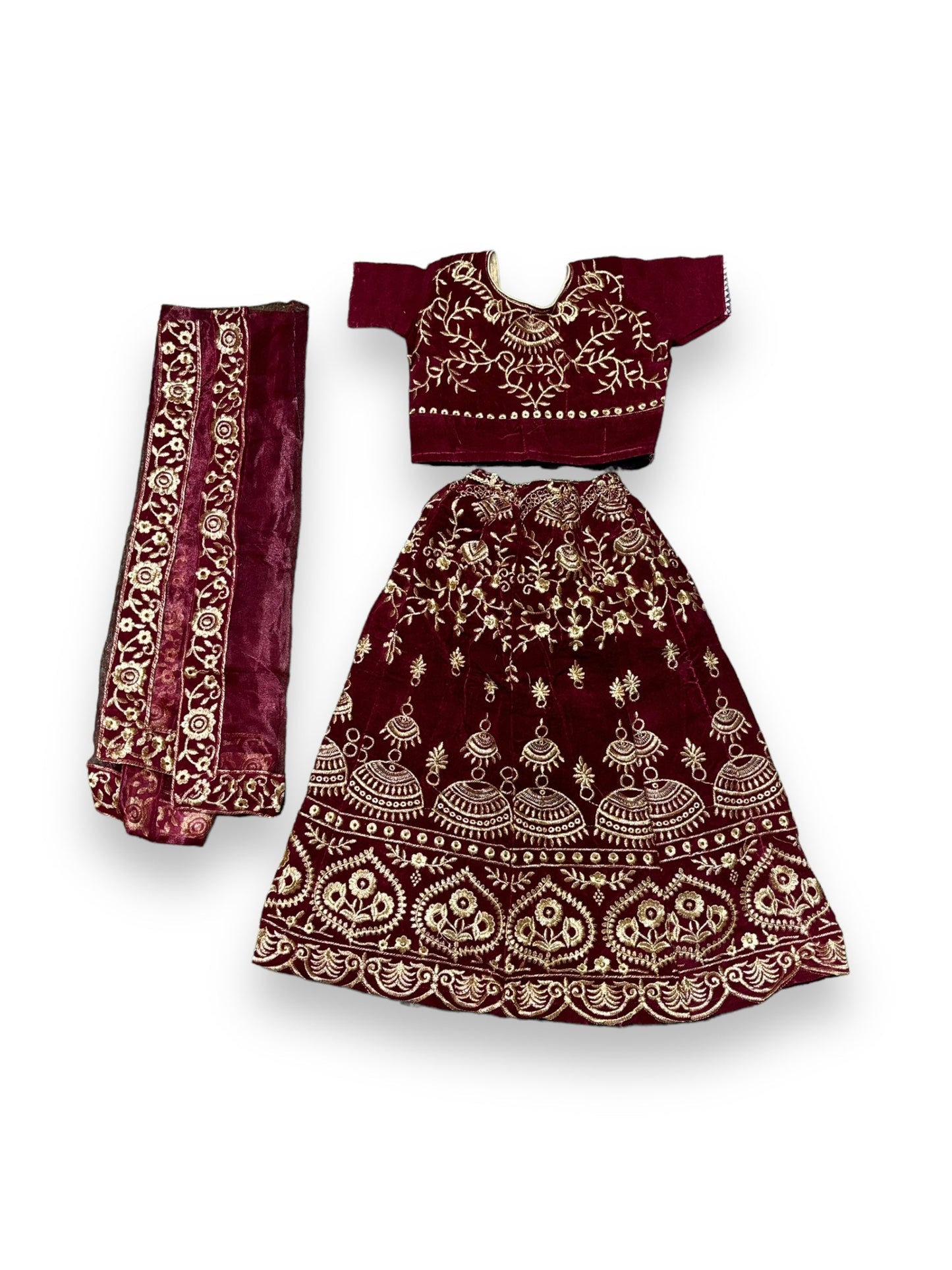 TRADITIONAL GIRLS LEHENGA CHOLI SET – ETHNIC WEAR FOR KIDS-033