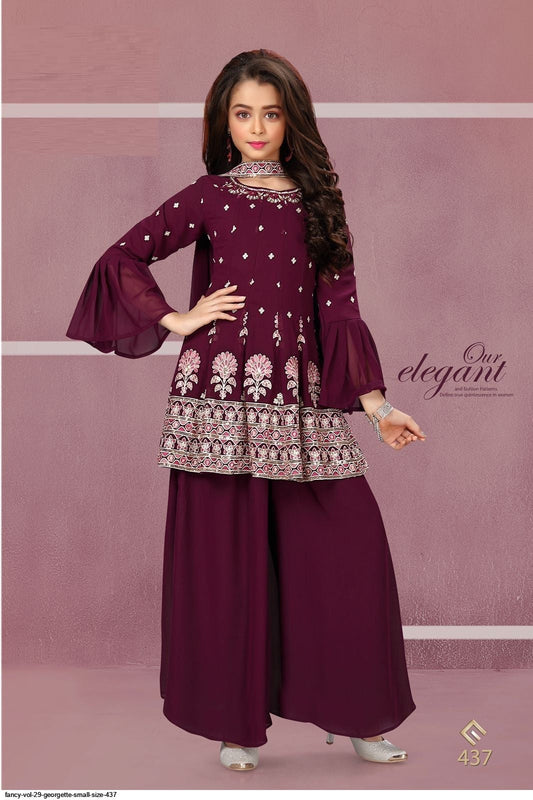 TRADITIONAL FANCY GEORGETTE SALWAR KAMEEZ FOR GIRLS