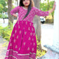 TRADITIONAL FOIL PRINTED GOWN SUIT FOR YOUNG GIRLS - ETHNIC WEAR - 08