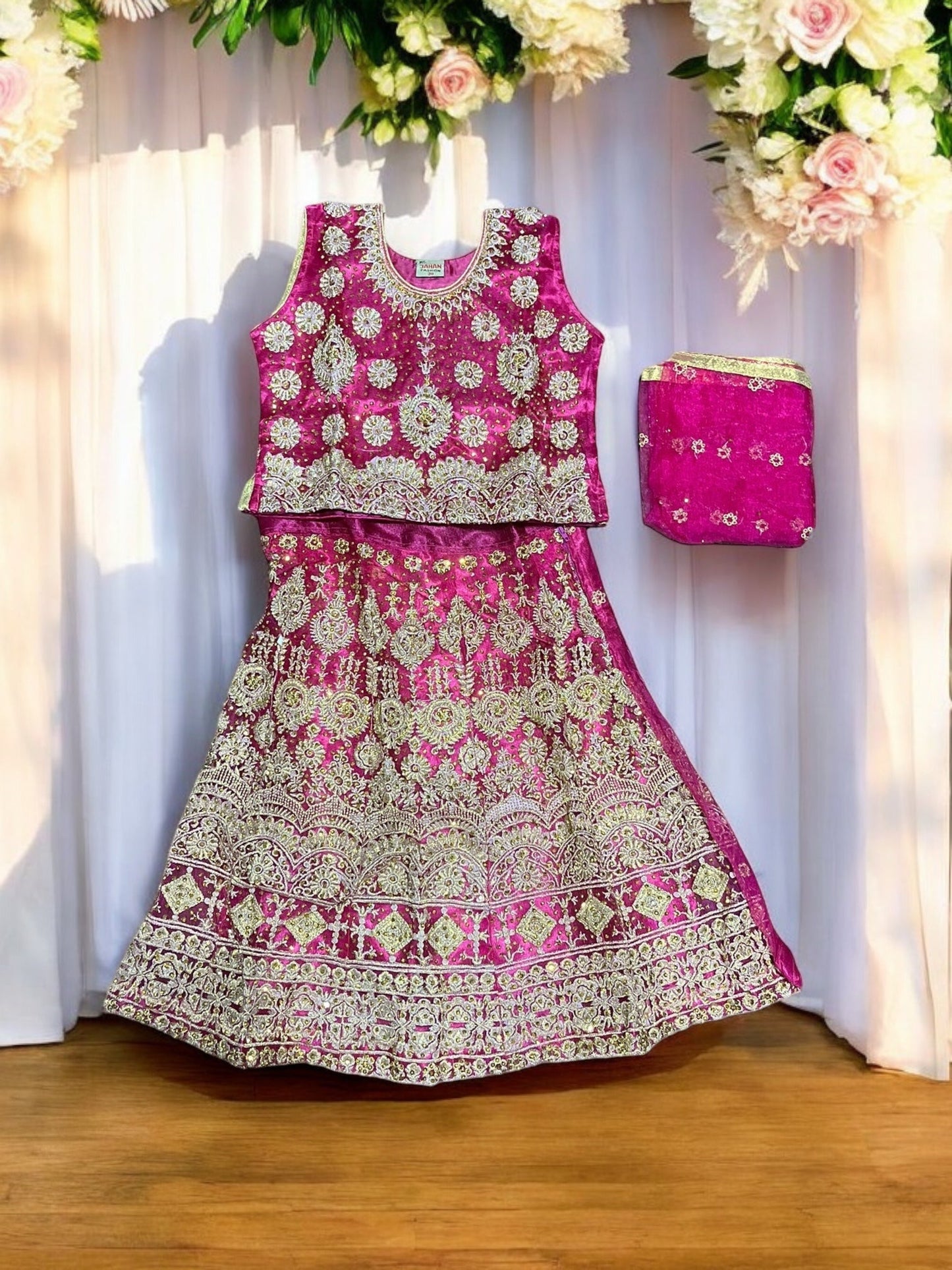 TRADITIONAL GIRLS LEHENGA CHOLI SET – ETHNIC WEAR FOR KIDS-011