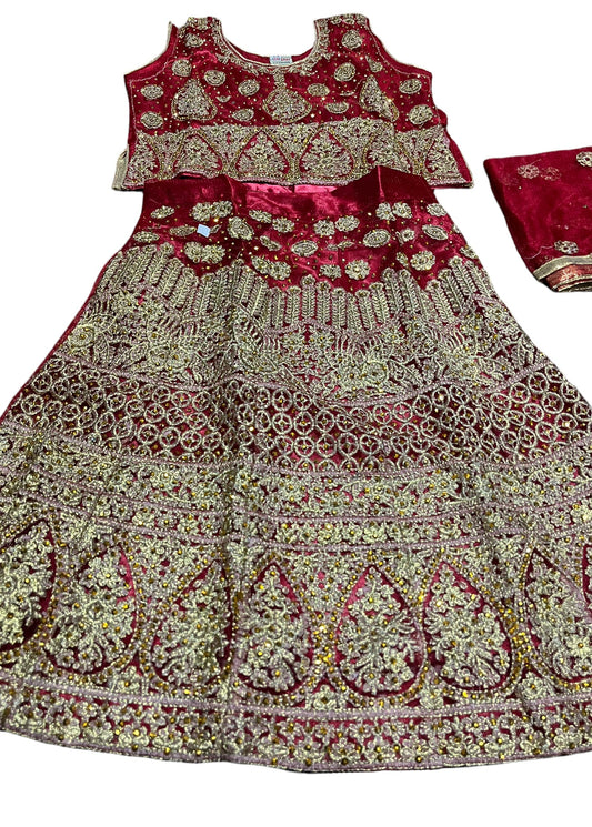 TRADITIONAL GIRLS LEHENGA CHOLI SET – ETHNIC WEAR FOR KIDS-014