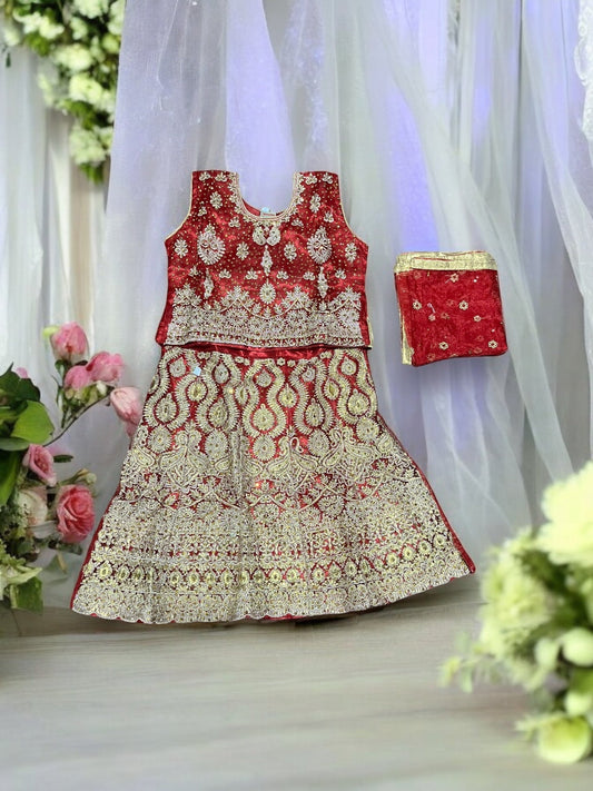 TRADITIONAL GIRLS LEHENGA CHOLI SET – ETHNIC WEAR FOR KIDS-09