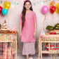 TRADITIONAL COTTON KURTI SET WITH PANT FOR GIRLS - ETHNIC WEAR FOR KIDS-04