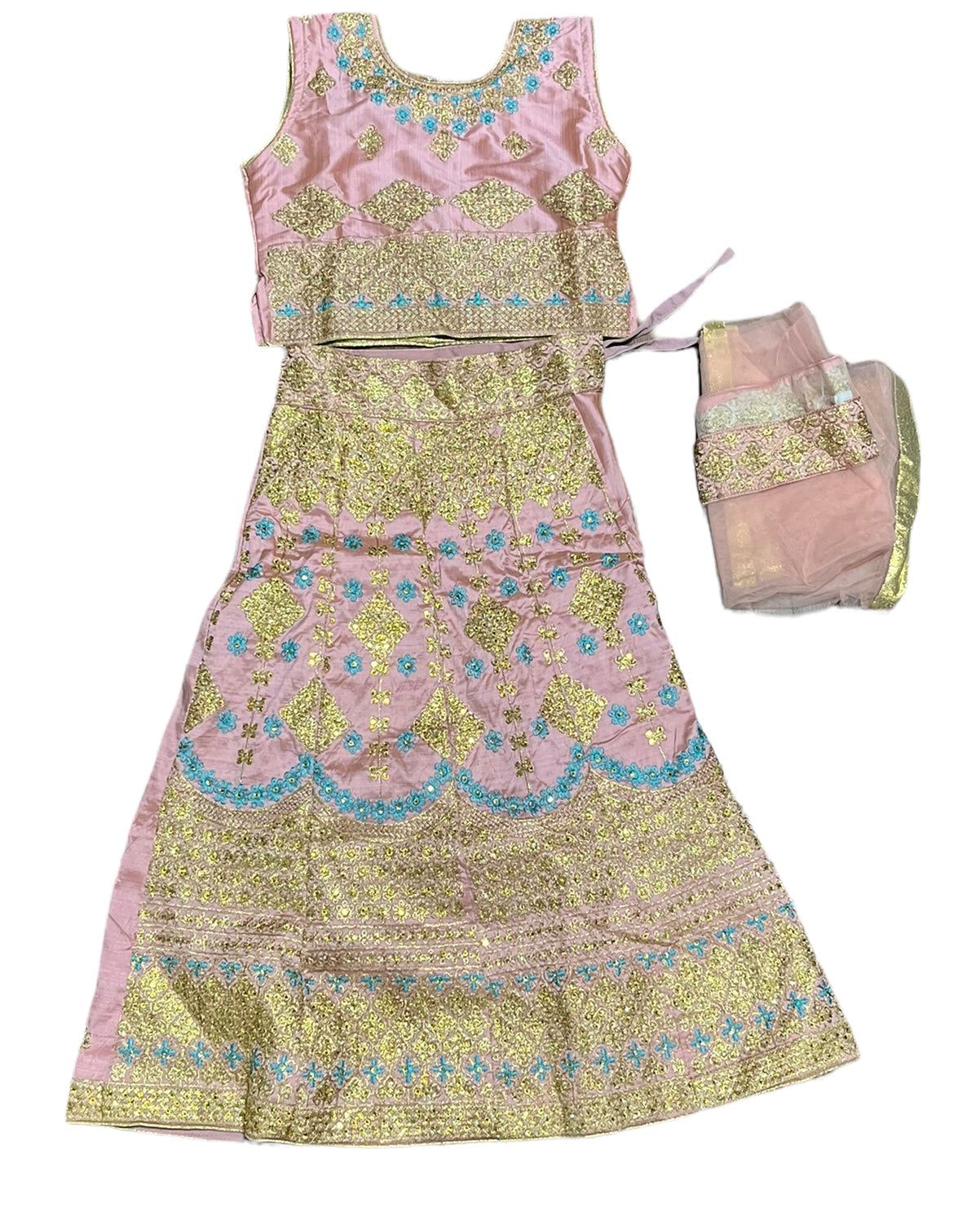 TRADITIONAL GIRLS LEHENGA CHOLI SET – ETHNIC WEAR FOR KIDS-020