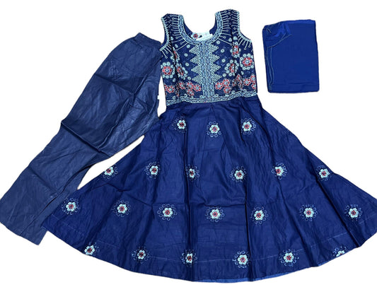 TRADITIONAL COTTON SALWAR KAMEEZ SUIT FOR GIRLS - ETHNIC WEAR FOR KIDS - 02