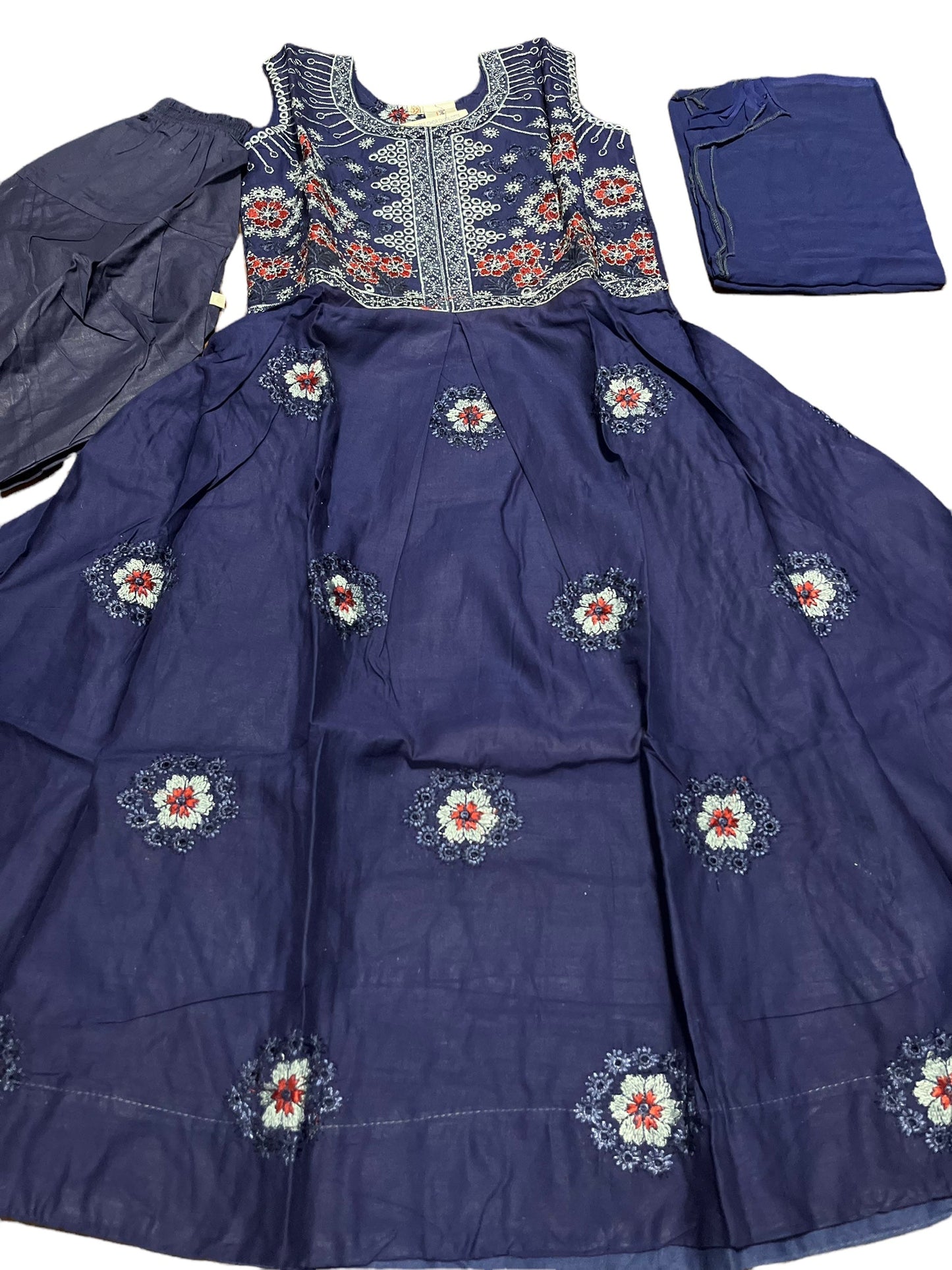 TRADITIONAL COTTON SALWAR KAMEEZ SUIT FOR GIRLS - ETHNIC WEAR FOR KIDS - 02