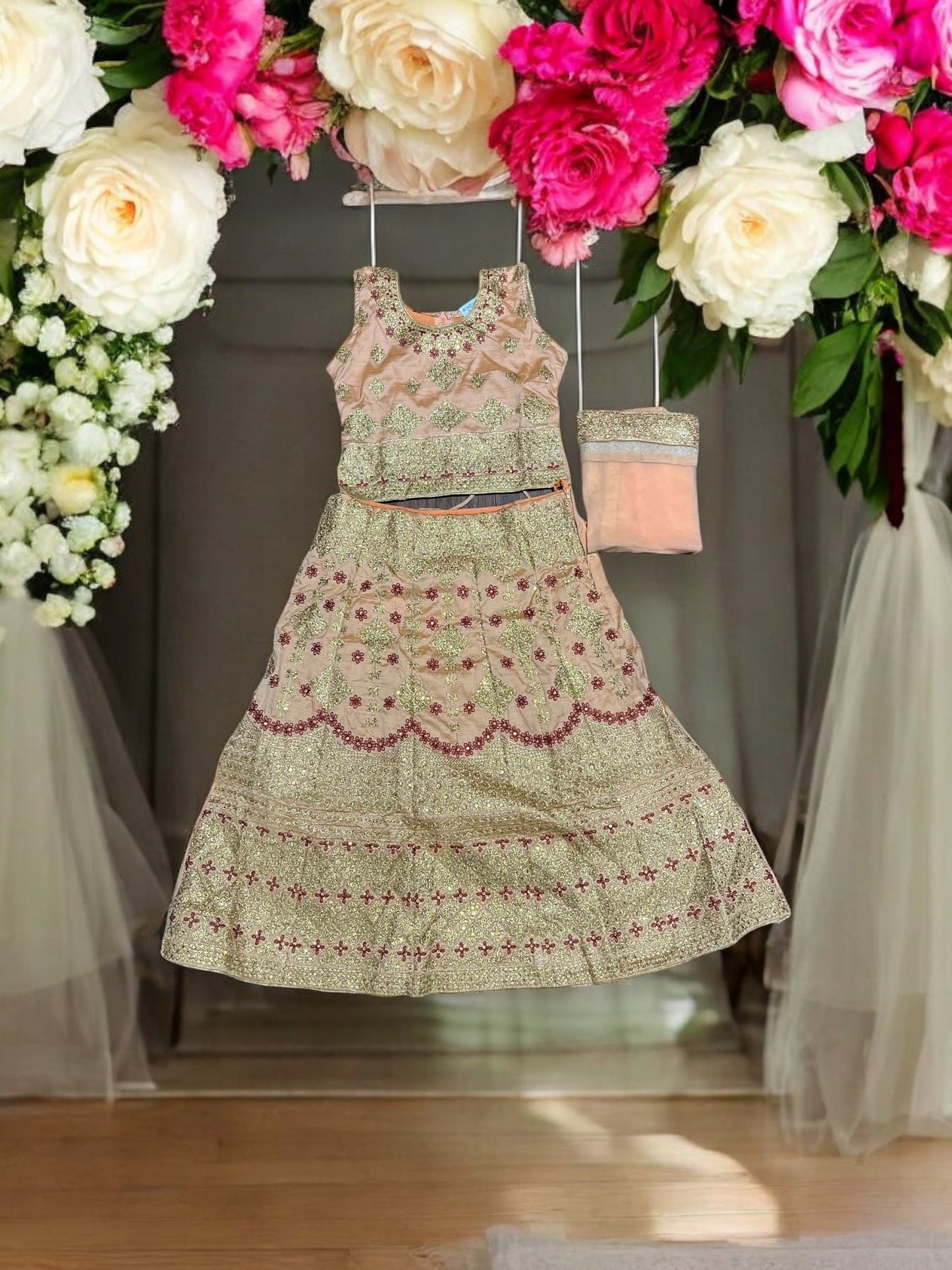 TRADITIONAL GIRLS LEHENGA CHOLI SET – ETHNIC WEAR FOR KIDS-018
