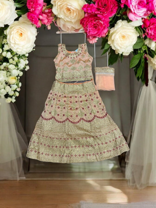 TRADITIONAL GIRLS LEHENGA CHOLI SET – ETHNIC WEAR FOR KIDS-018