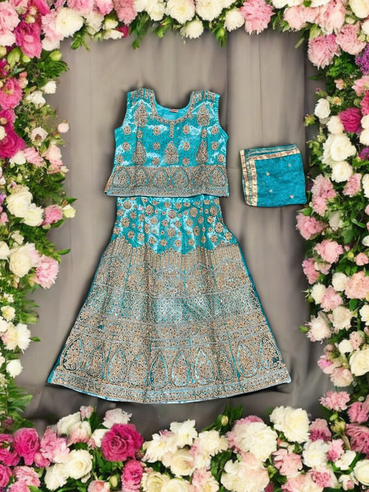 TRADITIONAL GIRLS LEHENGA CHOLI SET – ETHNIC WEAR FOR KIDS-05