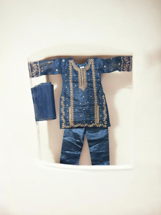 TRADITIONAL DESIGNER SALWAR KAMEEZ FOR LITTLE GIRLS - ELEGANT & STYLISH ETHNIC WEAR- 202