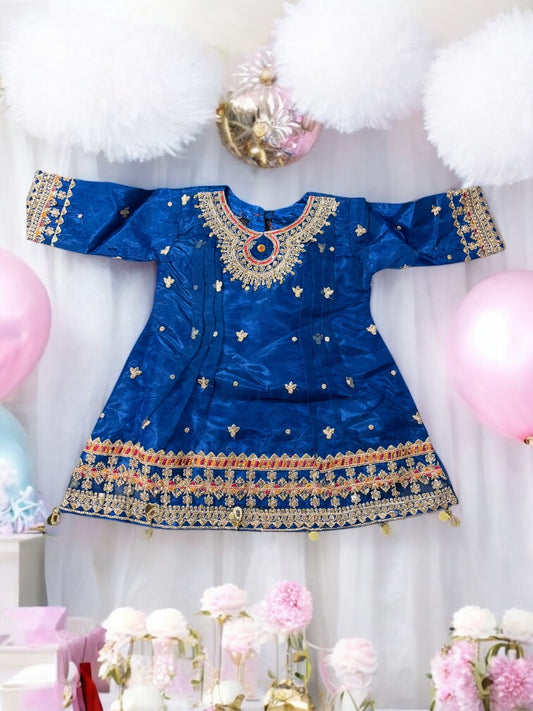 TRADITIONAL DESIGNER SALWAR KAMEEZ FOR LITTLE GIRLS - ELEGANT & STYLISH ETHNIC WEAR- 203