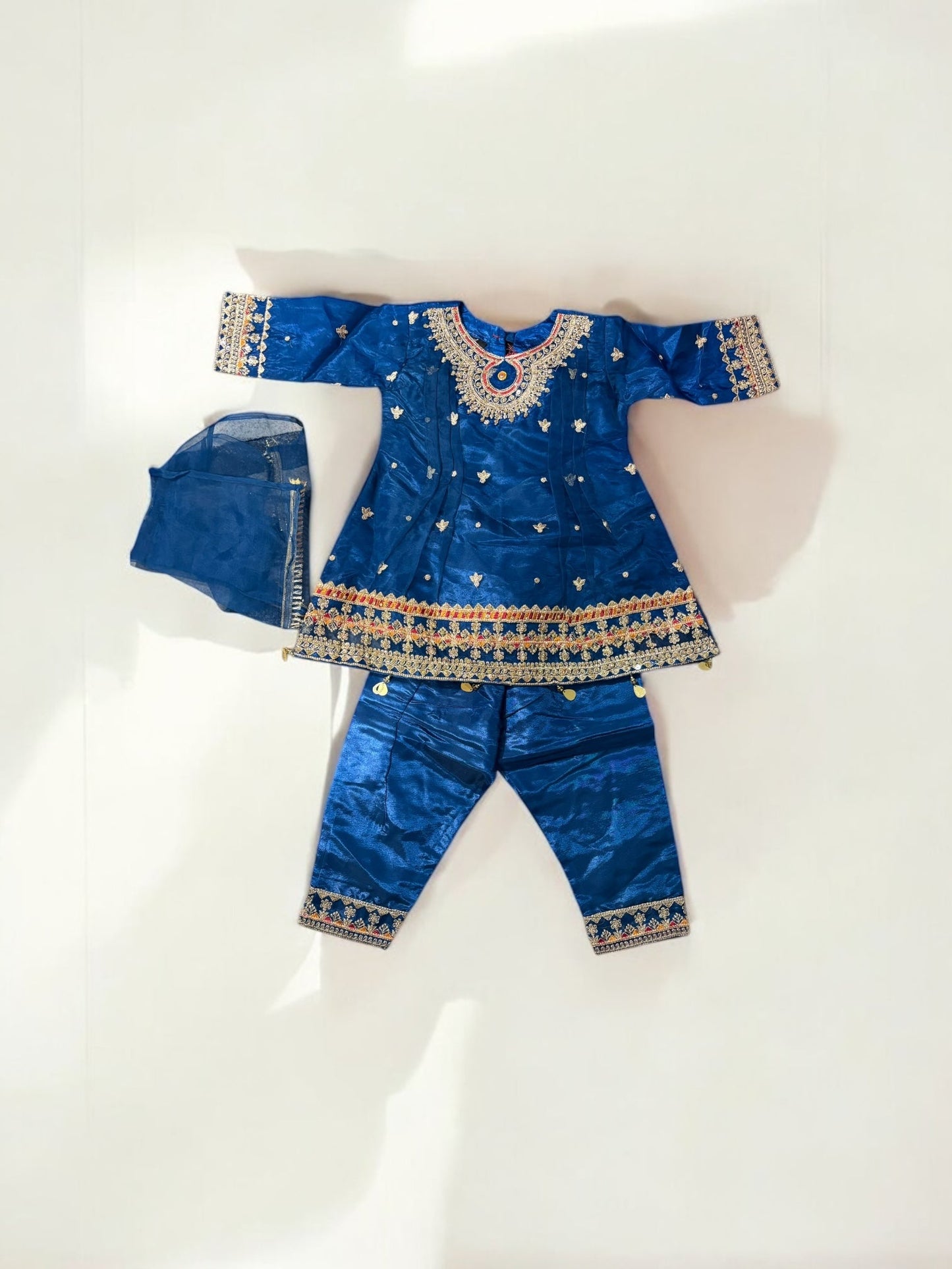 TRADITIONAL DESIGNER SALWAR KAMEEZ FOR LITTLE GIRLS - ELEGANT & STYLISH ETHNIC WEAR- 203