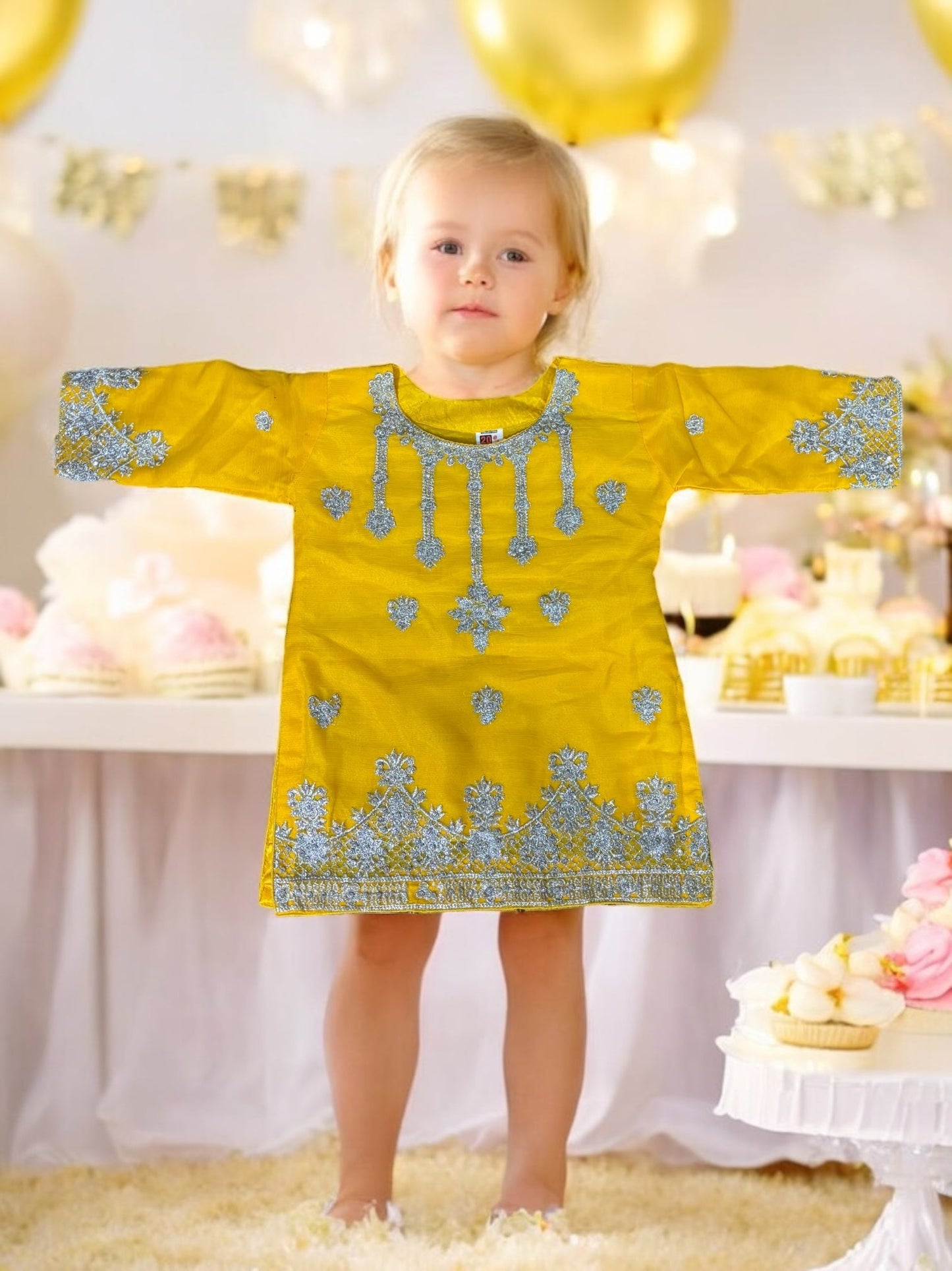 TRADITIONAL DESIGNER SALWAR KAMEEZ FOR LITTLE GIRLS - ELEGANT & STYLISH ETHNIC WEAR- 205