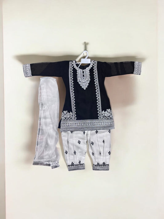 TRADITIONAL DESIGNER SALWAR KAMEEZ FOR LITTLE GIRLS - ELEGANT & STYLISH ETHNIC WEAR- 206