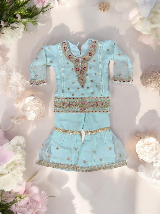 TRADITIONAL DESIGNER SALWAR KAMEEZ FOR LITTLE GIRLS - ELEGANT & STYLISH ETHNIC WEAR- 209