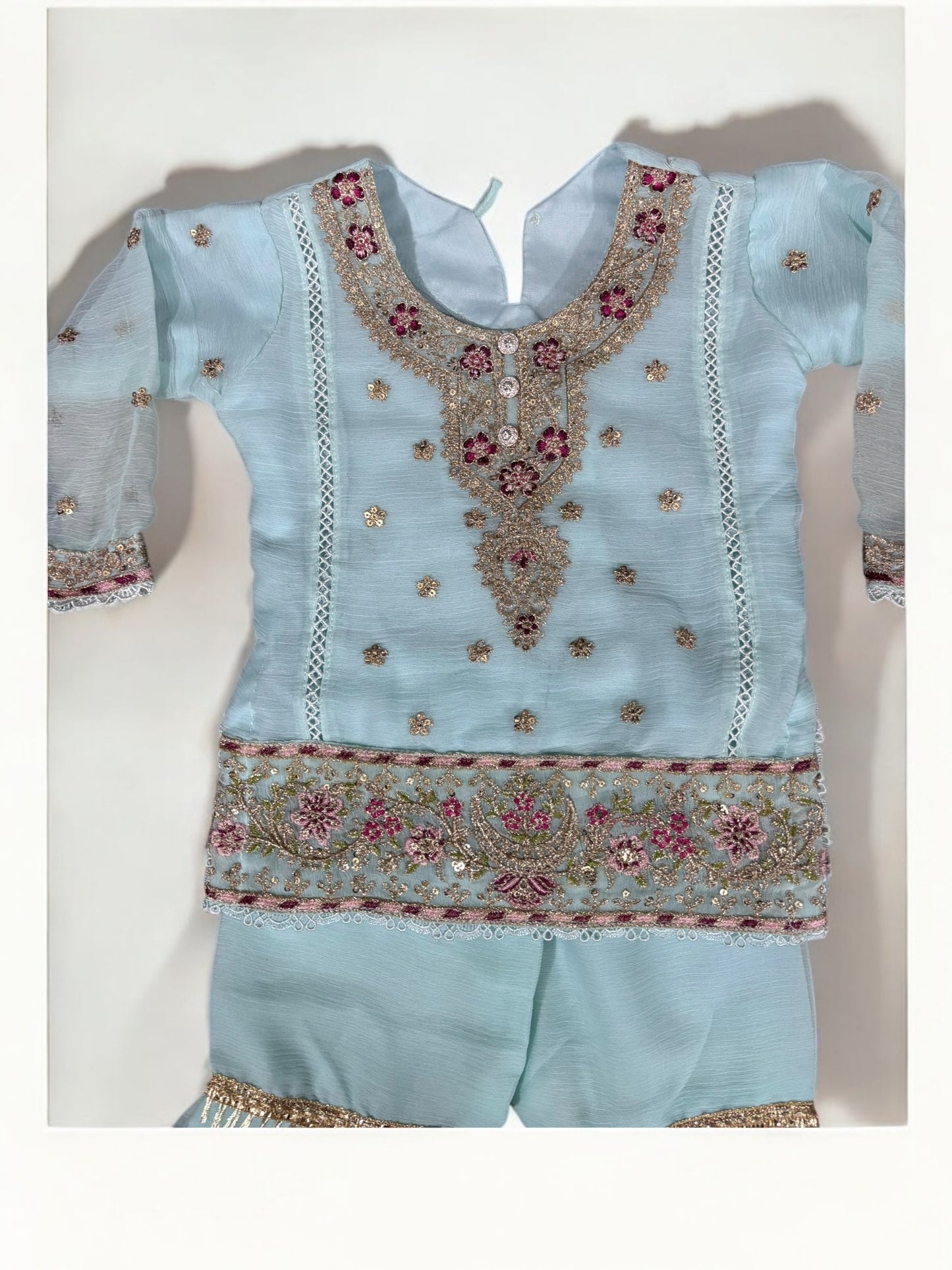 TRADITIONAL DESIGNER SALWAR KAMEEZ FOR LITTLE GIRLS - ELEGANT & STYLISH ETHNIC WEAR- 209