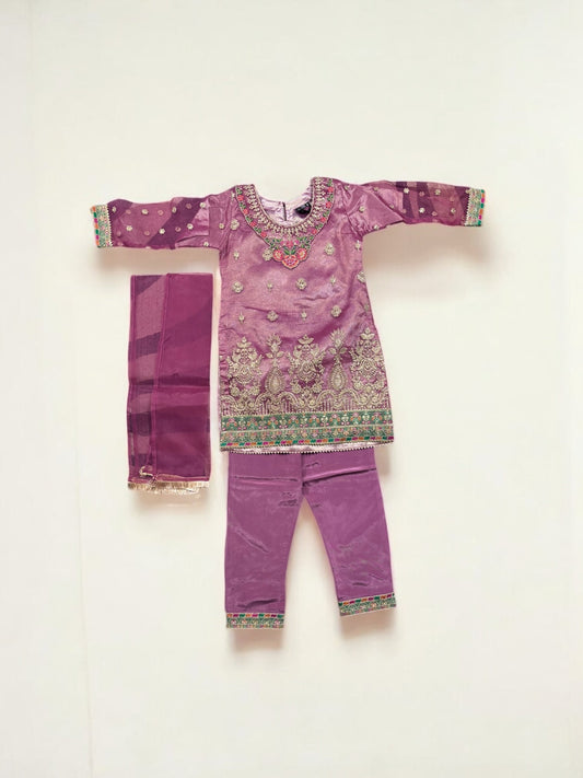 TRADITIONAL DESIGNER SALWAR KAMEEZ FOR LITTLE GIRLS - ELEGANT & STYLISH ETHNIC WEAR- 211